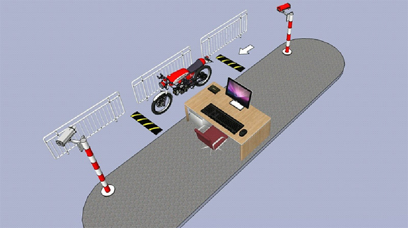 Mô hình quản lý bãi đỗ xe 1 máy 1 làn