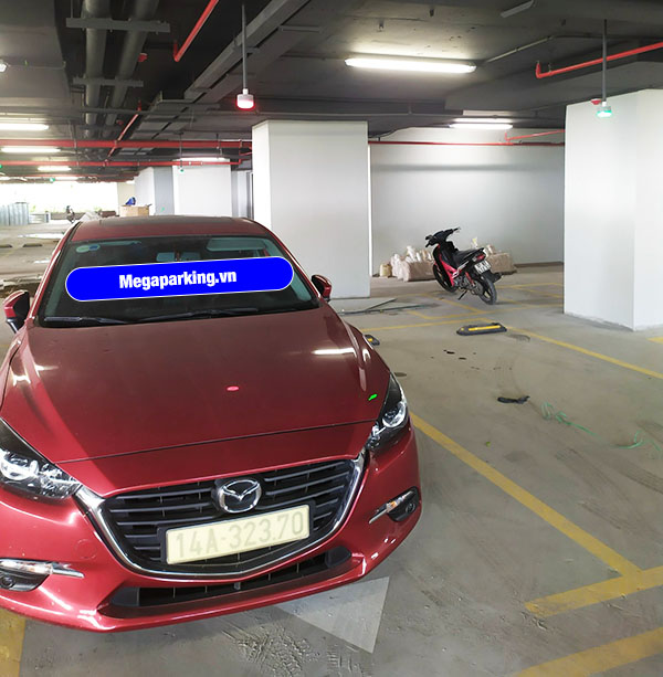 Test vị trí cảm biến đậu xe ô tô trong hầm chung cư Citadines